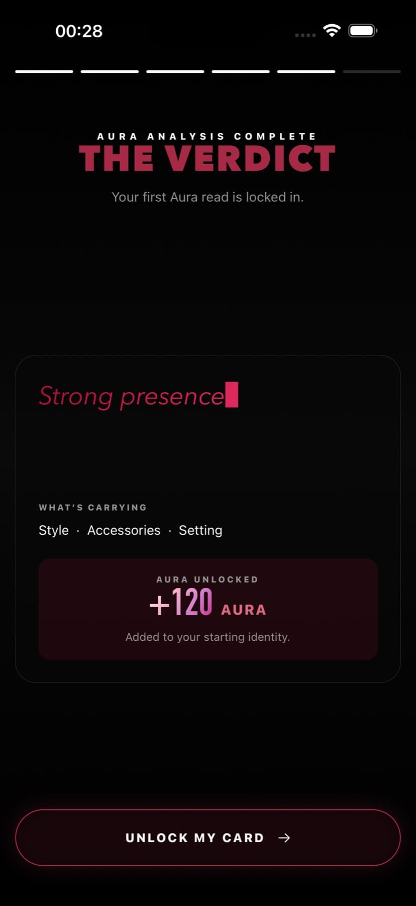 Aura Check product interface